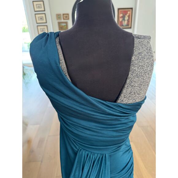 Akira Black Label One Shoulder Ruched Mini Grecian Cocktail Dress Sz S - Picture 5 of 12